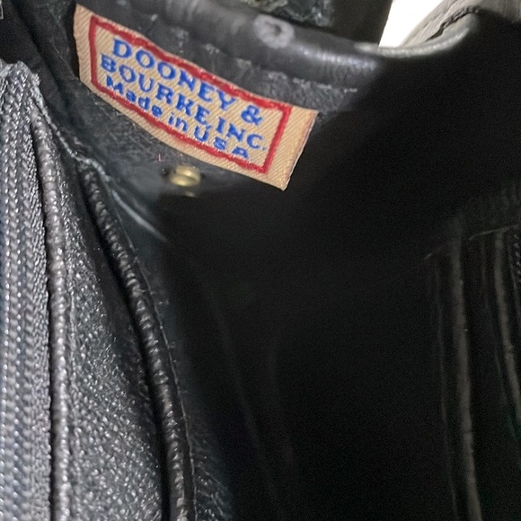 Dooney & Bourke All Leather Black & Gold Polka Dot Design Crossb… - Picture 15 of 15